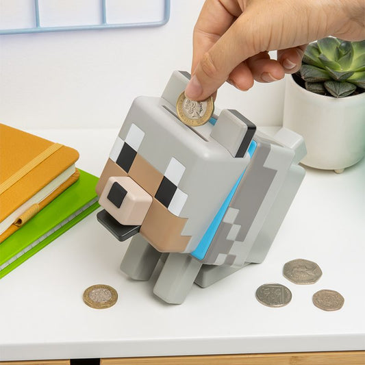 Minecraft Wolf Shaped Money Box