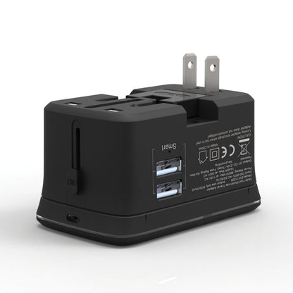 Multi-Functional 2-in-1 Travel Adaptor with 10W Wireless Charging Pad, Dual-USB Deluxe Edition