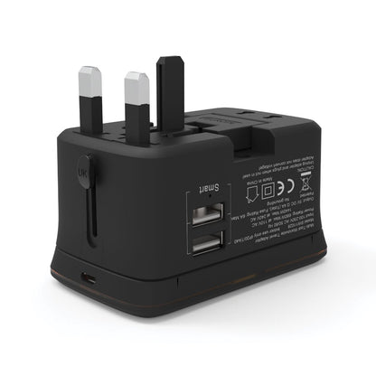 Multi-Functional 2-in-1 Travel Adaptor with 10W Wireless Charging Pad, Dual-USB Deluxe Edition